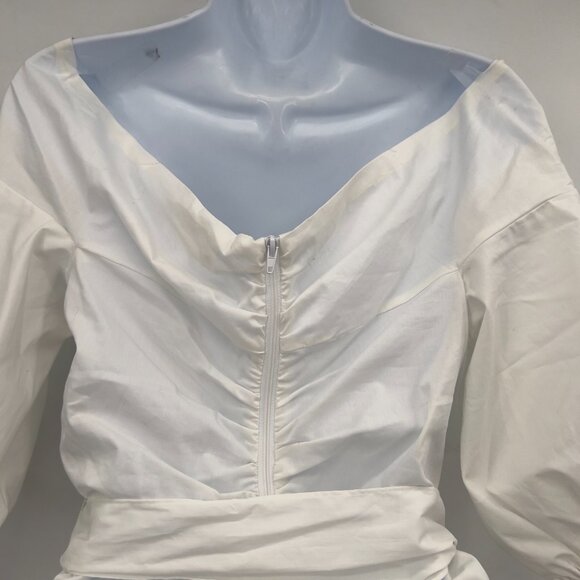 New York & Company 7th Avenue Design Studio Puff Sleeve Tie Front Top S NWT - Picture 6 of 13